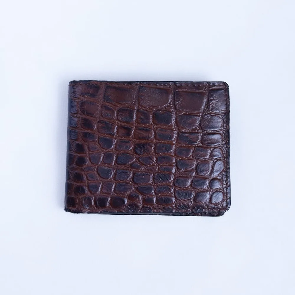 Croc Leather Bifold Wallet