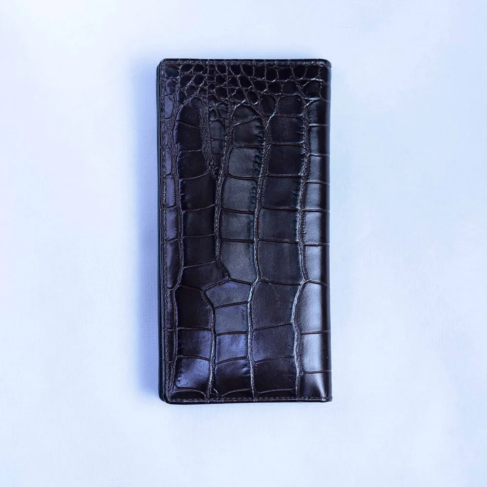 Croc Leather Long Wallet