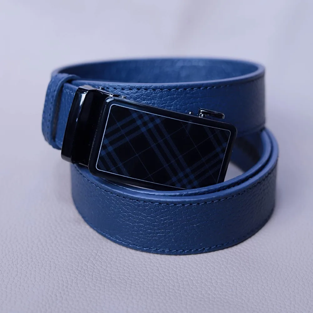 Leather Belt Blue - 2