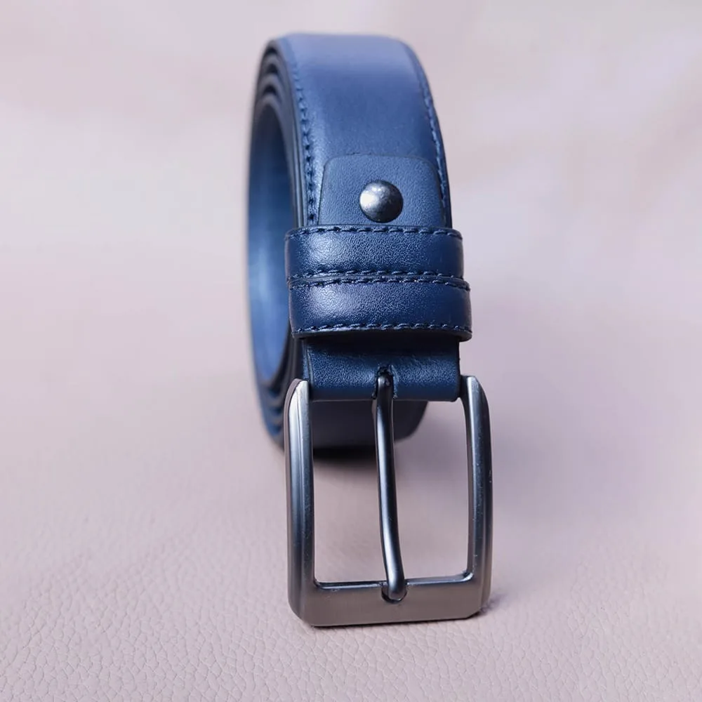 Leather Belt Blue - 6