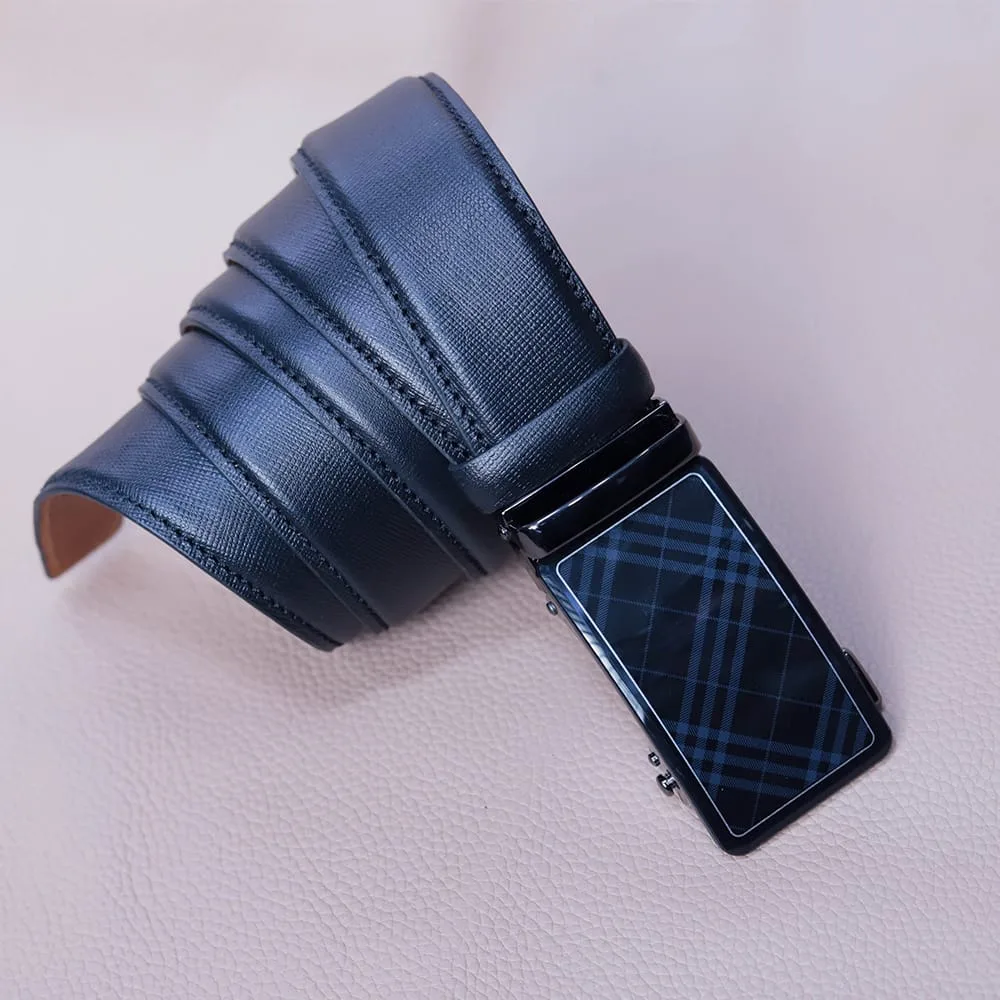 Leather Belt - Dark Blue