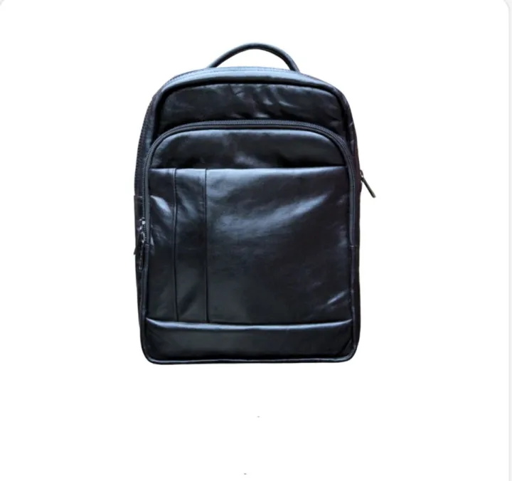 Black color Leather Bagpack Fashion Bagpack for Men's-Black