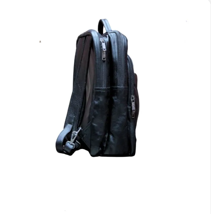 Black color Leather Bagpack Fashion Bagpack for Men's-Black