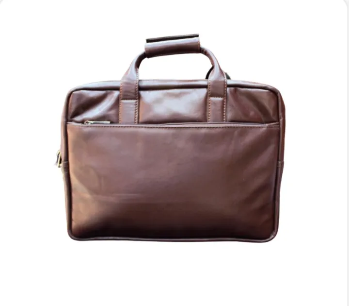 Chocolate Color New Leather Official and Laptop Bag