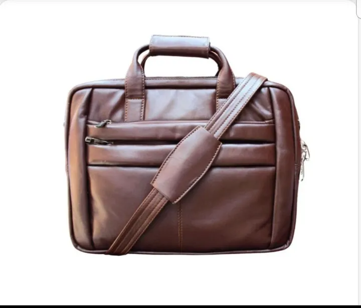 Chocolate Color New Leather Official and Laptop Bag