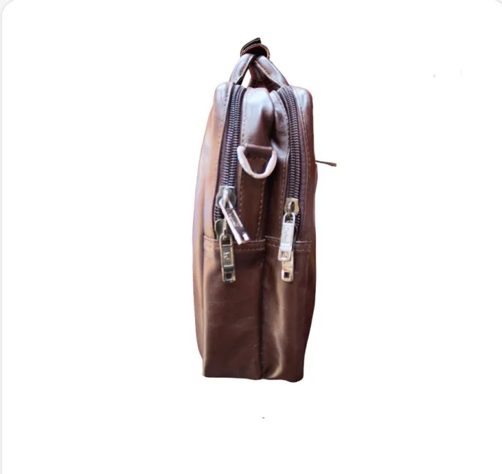 Chocolate Color New Leather Official and Laptop Bag