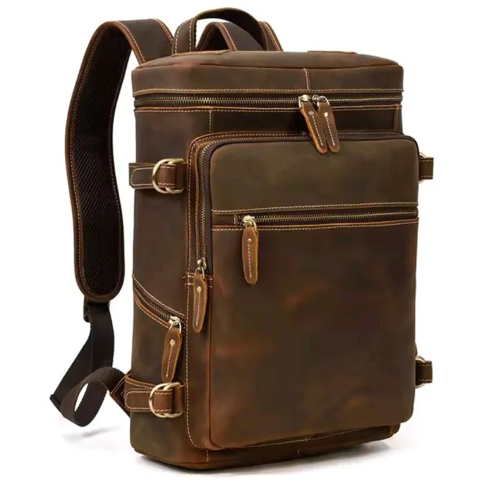 Large Leather Backpack Men Luxury Designer Laptop Bagpack for Man Backpack for School Bag Travel Backpack Bag Men's Daypack