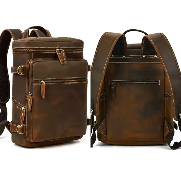 Large Leather Backpack Men Luxury Designer Laptop Bagpack for Man Backpack for School Bag Travel Backpack Bag Men's Daypack