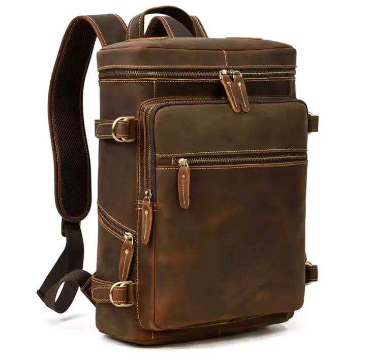 Large Leather Backpack Men Luxury Designer Laptop Bagpack for Man Backpack for School Bag Travel Backpack Bag Men's Daypack