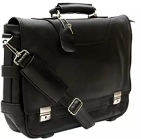 Black Color Cow Leather Office Bag for Men's